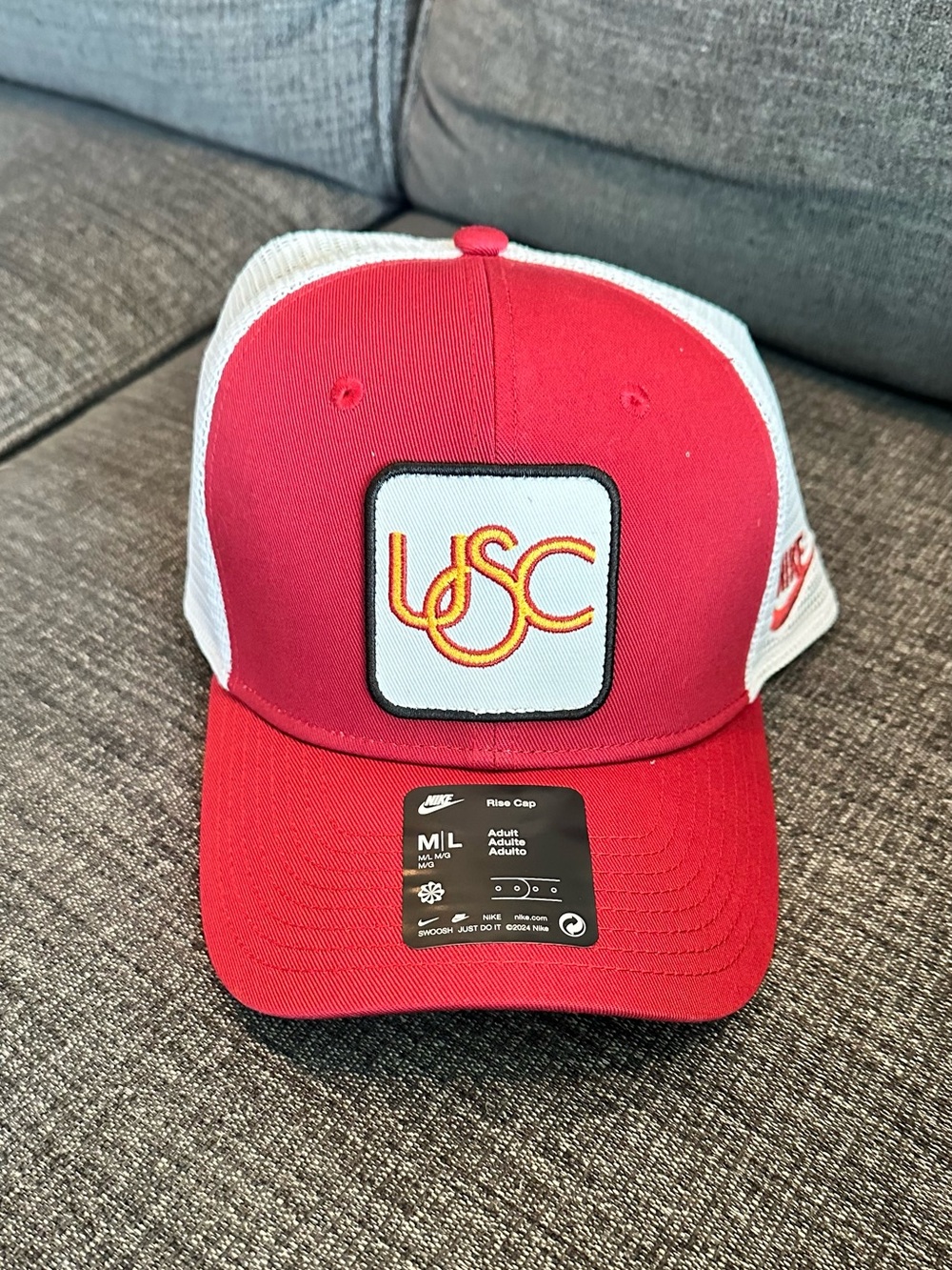 Nike Red & White USC Trucker Cap